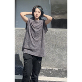 男女同款韩版宽松休闲免烫无袖T恤潮流圆领纯棉打底背心HY569TP35，男装T恤，电商A102B