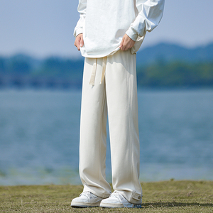 美式高街卫裤潮牌直筒裤青春潮流休闲运动简约裤子K495TP35控58图片