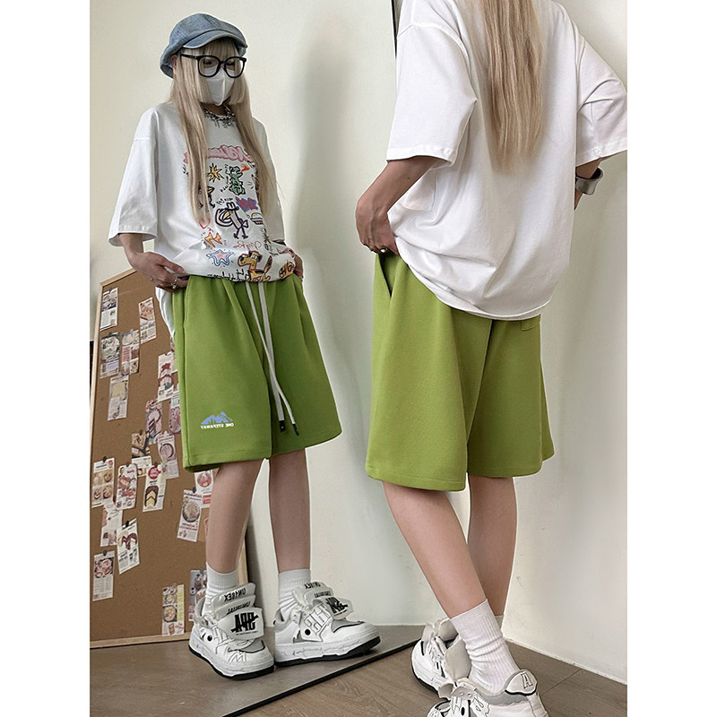 2024夏天印花短裤透气休闲运动裤美式hiphop高街五分裤K565TP25,男装休闲裤,电商A102B