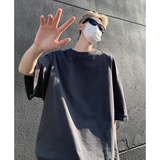 美式百搭款打底衫夏季纯色220克纯棉圆领白T恤青春百搭HY33TP16，男装T恤，电商A102B