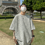 休闲百搭款小香风打底T恤衫圆领透气舒适纹理短袖HY541P45控68，男装T恤，电商A102B