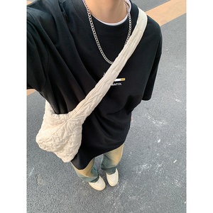 情侣款圆领宽松印花T恤街头打底衫美式高街潮牌短袖HY525TP20控39图片