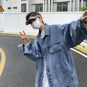 牛仔夹克男潮流宽松休闲外套上衣ins港风帅气衣服HY28图片