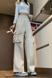 高街美式运动裤ins风潮牌设计感休闲宽松大口袋裤子K492TP35控58，男装休闲裤，电商A102B