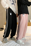 ins个性贴标束脚运动裤男女同款2杆潮流哈伦休闲卫裤T，男装休闲裤，电商A102B