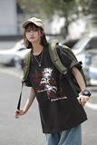 美式多色纯棉印花打底衫夏季男女同款玫瑰花短袖HY560TP25控39，男装T恤，电商A102B