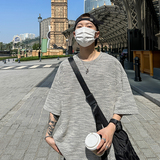 圆领透气休闲舒适纹理短袖百搭款小香风打底T恤衫HY541P45控68，男装T恤，电商A102B