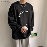 美式2024春季字母印花长袖T恤男潮牌美式高街打底衫HY181TP20，男装T恤，电商A102B