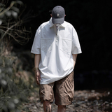 美式Polo衫短袖男潮牌衬衫T恤复古工装oversize半袖HY298TP45控68，男装Polo衫，电商A102B