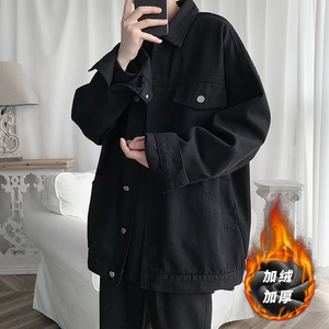 加绒加厚夹克ins休闲上衣服宽松牛仔外套HY02JRTP80控108常规TP60图片