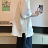 夏季高街小众宽松230克重磅拼接港风短袖T恤上衣HY329P45控68，男装T恤，电商A102B