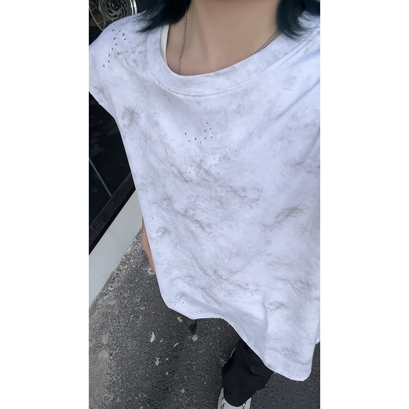 男女同款宽松休闲免烫无袖T恤韩版潮流圆领纯棉打底背心HY569TP35,男装T恤,电商A102B