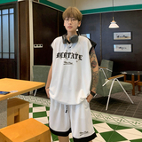 新款美式外穿篮球运动服套装潮流无袖宽松休闲运动服T13TP55，男装衬衫，电商A102B