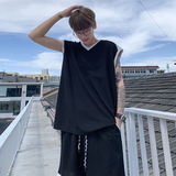 高街美式外穿无袖篮球运动服背心套装（可二开）T10TP50控78，男装衬衫，电商A102B