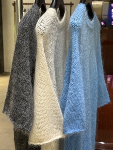 毛衣3.17胸围96衣长62 宽松圆领套头短袖 郑沅沅 含马海毛慵懒款