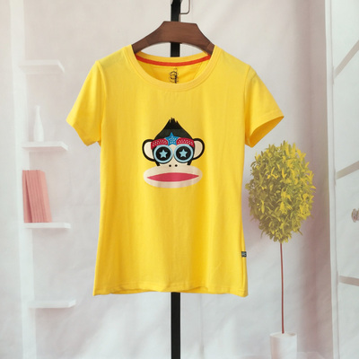 圆领修身棉T恤上衣弹力透气吸汗