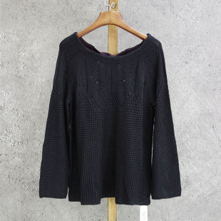 纤衣姐姐 乐 系带 宽袖 8%羊毛衫打底毛衫毛衣针织衫 四季装