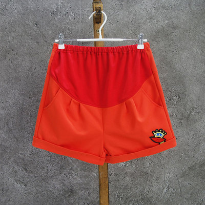 棉质腰部松紧卷边短裤大码安全裤