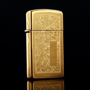 美国原装正品 ZIPPO打火机 窄机 纤巧 纯铜富贵花开 专柜正版限量