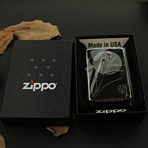 美国原装正品 ZIPPO打火机 日韩版 黑冰空谷幽兰 专柜正版 限量版