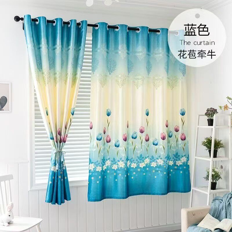 短款现代窗帘小窗帘卧室阳台出租房宿舍学校办公室简约短帘半帘