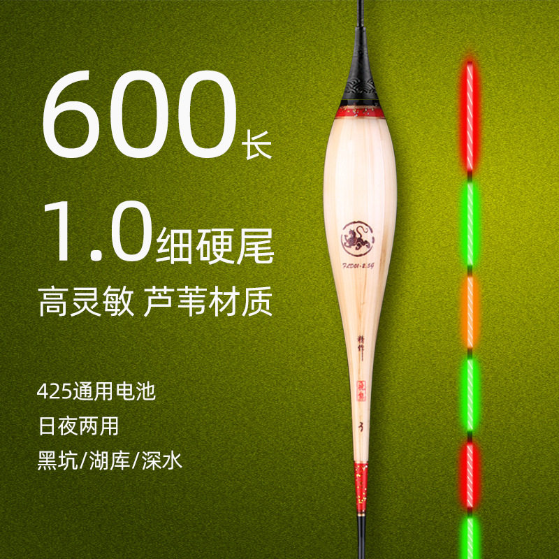 带壳芦苇硬尾电子漂60厘米加长