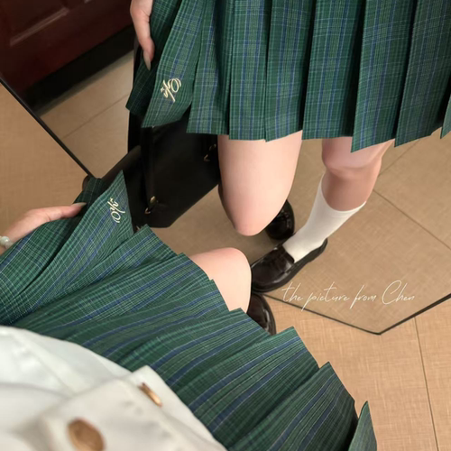 一封信小莳jk格裙绿格