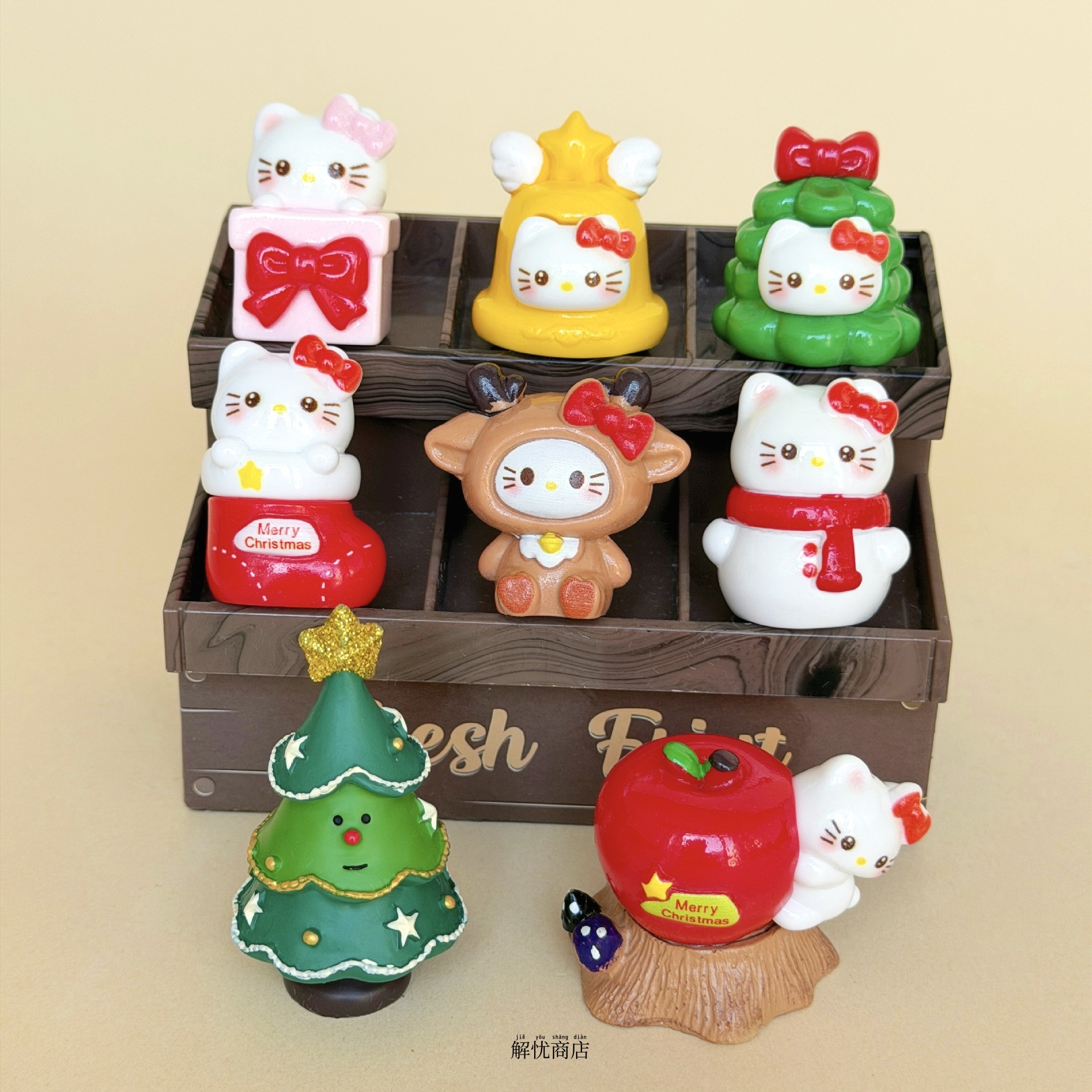 解忧商店可爱圣诞节装饰摆件潮玩