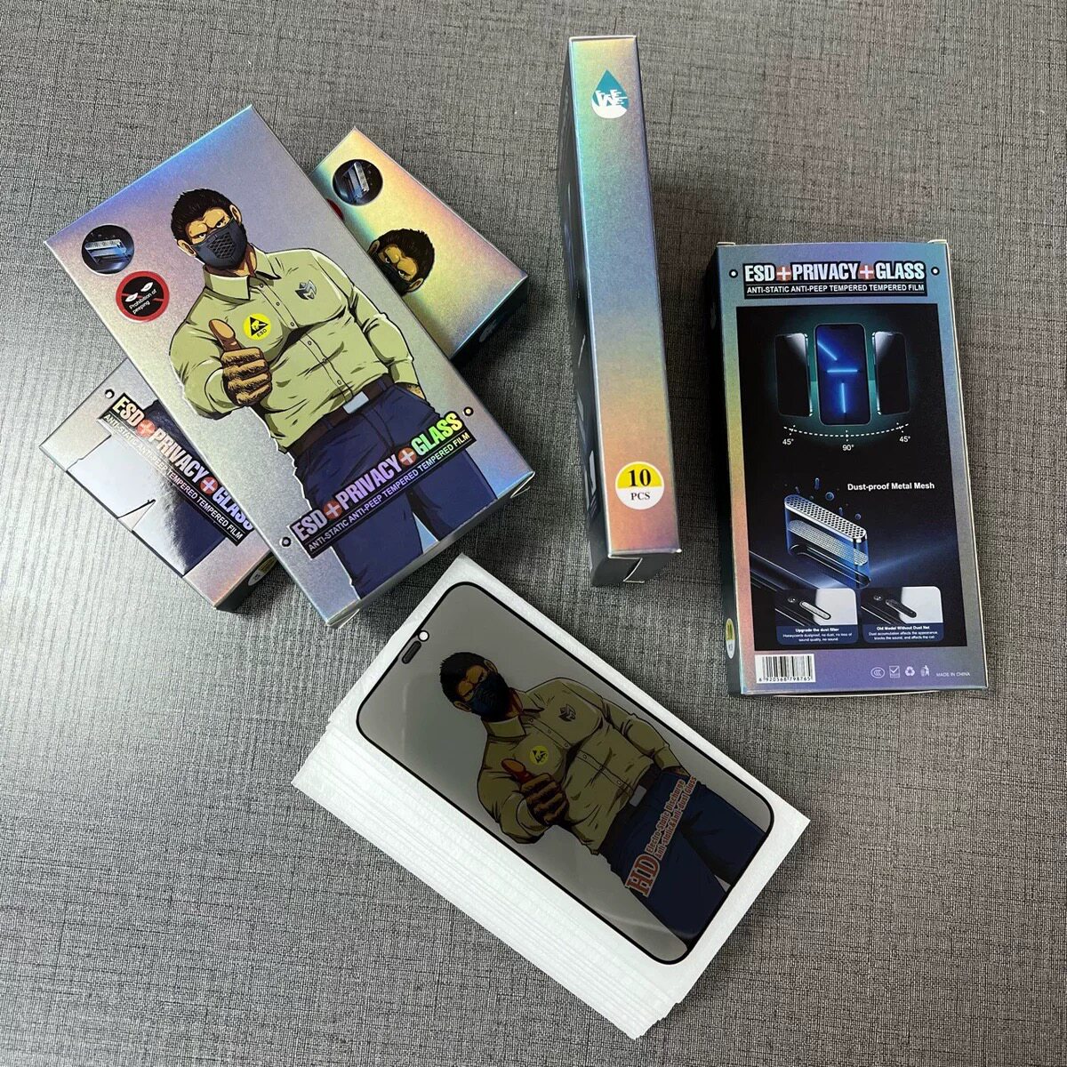 Gorilla is suitable for Apple 14promax anti-peep tempered film iphone13 dustproof net 12pro/XS MAX full screen coverage 15 frosted anti-fingerprint 11/xr/7p/8 anti-static mobile phone film