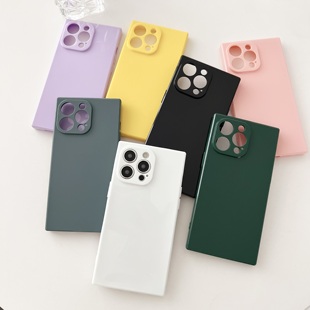 xr简约8 适用苹果15promax方形手机壳iphone14纯色全包硅胶软壳直边13 xsmax新款 12pro se2超薄plus保护套