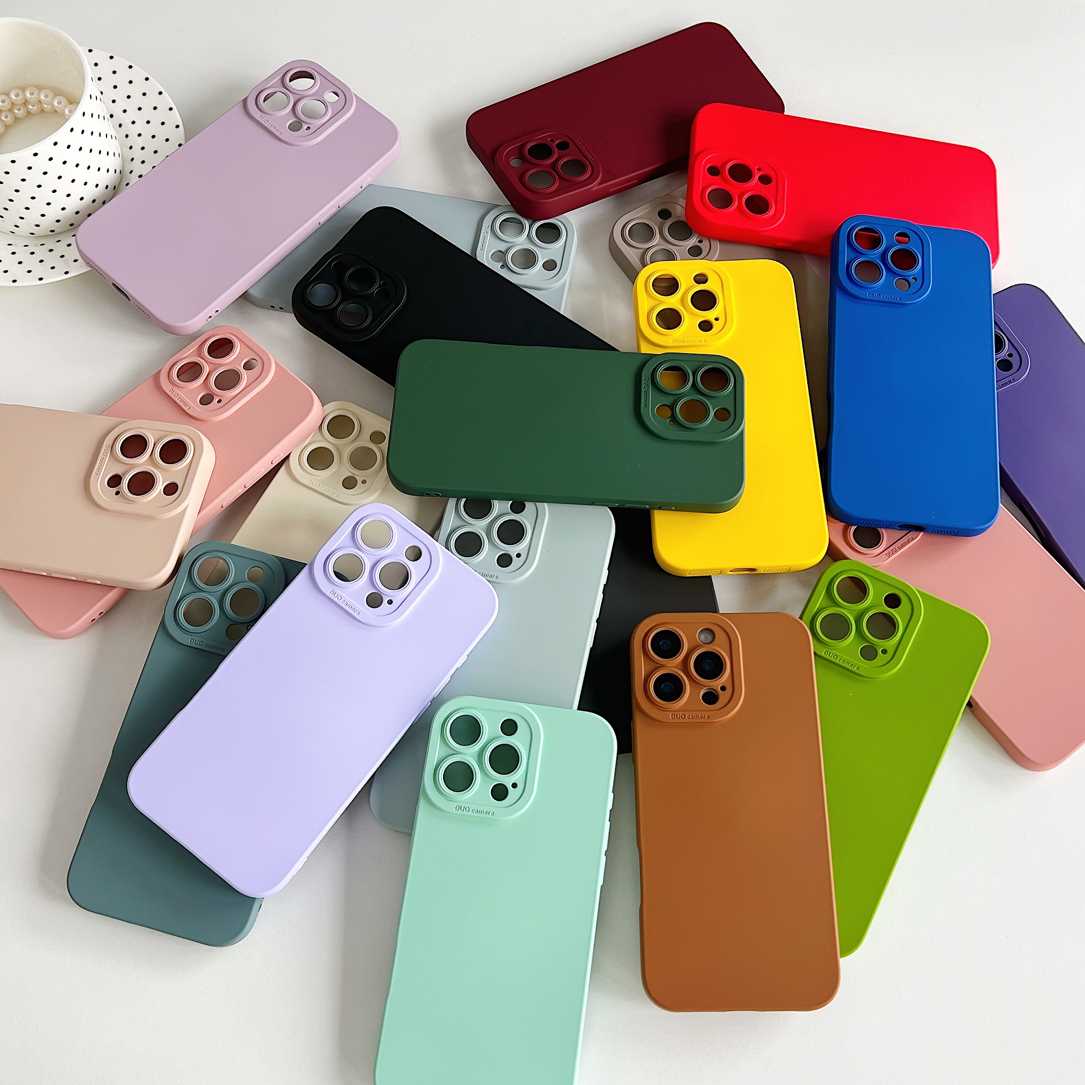 适用苹果16promax防尘液态硅胶壳