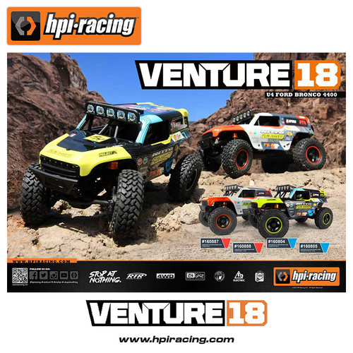 HPI 160804 Venture18 U4 福特烈马4400 - VGJR涂装有刷RC攀爬车