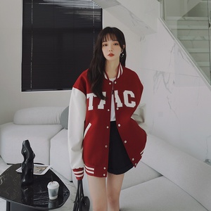 现货秋季新款短款百搭棒球服外套女7307P135控188