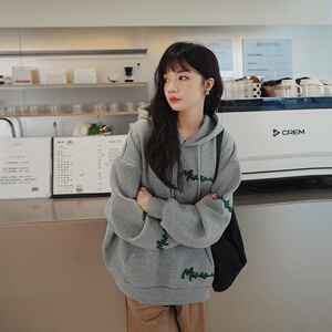 现货 新款秋季重工连帽设计感宽松卫衣7565P125控178图片