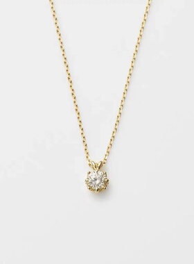 日系轻奢nojess同款 八爪立体皇冠  莫桑钻 925纯银镀金项链