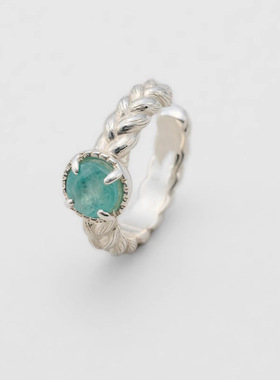 日系轻奢 Archaeology S925银镀14K金 天河石白水晶耳骨夹