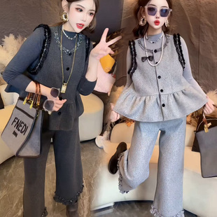 2026超火冬装一整套女深冬韩系穿搭绝美小套装巨好看的气质三件套