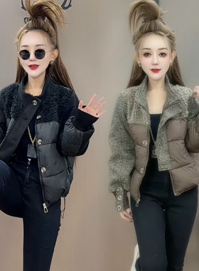 秋冬韩系chic短款加厚棉服女