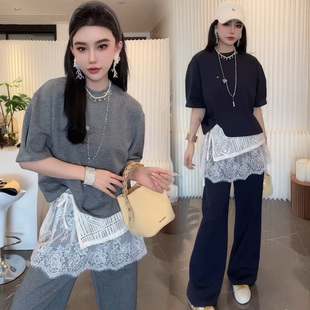 早春漂亮短袖套装休闲女装2026新款巨好看的开春韩系穿搭一整套潮