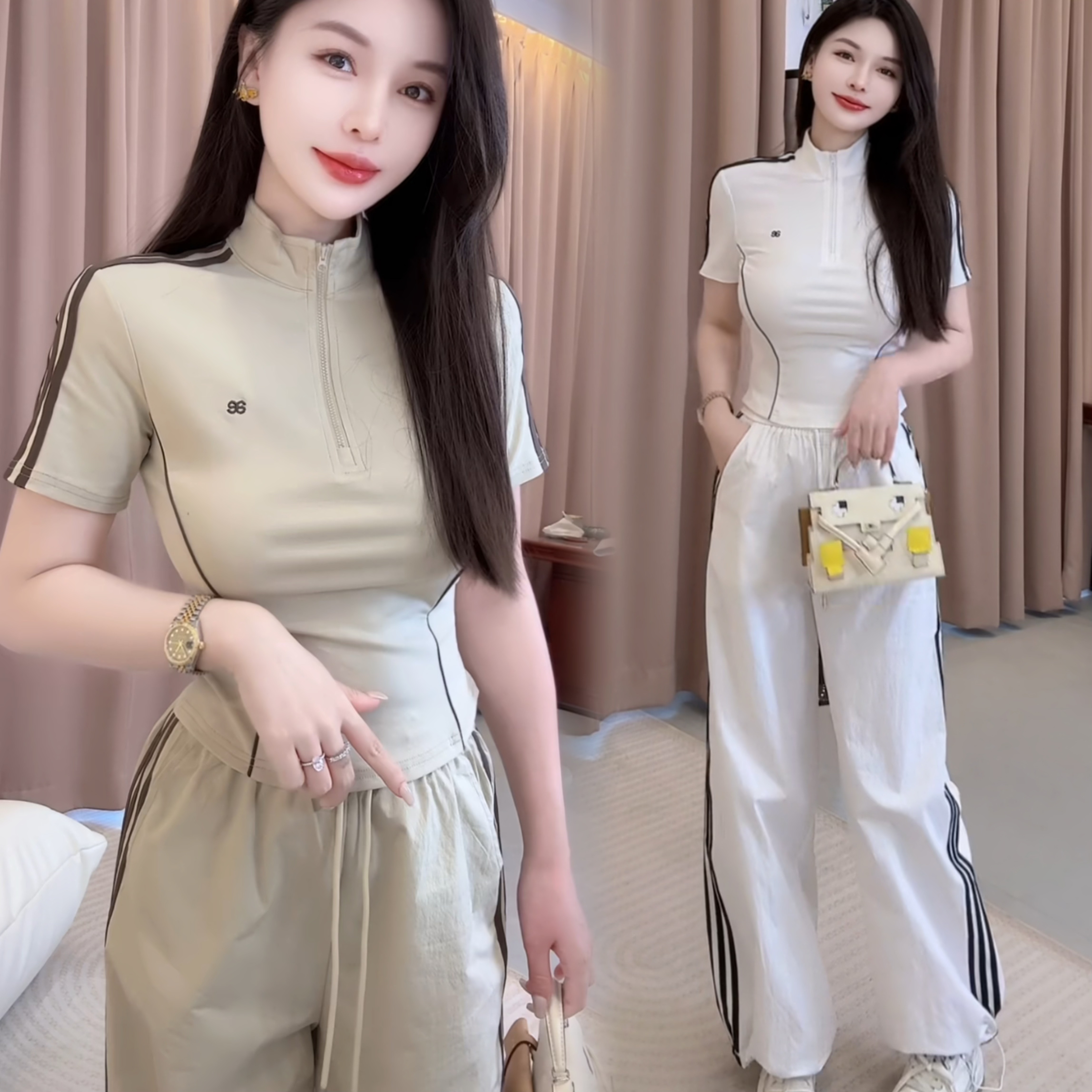 2026新款夏季薄款女短袖运动套装图片
