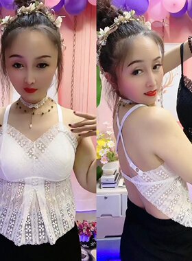 别致惊艳吊带上衣带胸垫小款背心
