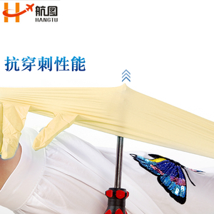 一次性乳胶手套无粉100只橡胶家用餐饮防水纹绣美发美容院专用