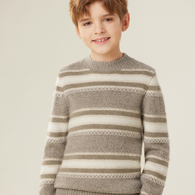 冬季山羊绒夹花拼色软糯加厚毛衣