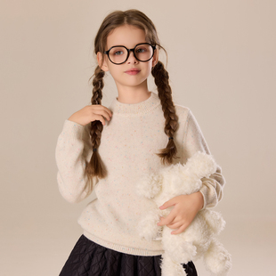 2025冬季儿童半高领加厚100纯山羊绒衫男童秋冬针织女童打底毛衣