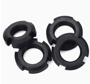 M45 M48 M50 国标粗牙开槽圆螺母 锁紧并帽M42