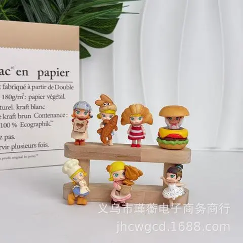 盲盒潮玩公仔泡泡玛特配件萌改娃粒手工手办可爱DIY玩具摆件PVC
