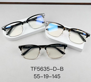 TF眼镜半框TF5635-D-B眼镜架男女商务板材近视眼镜防蓝光可配度数