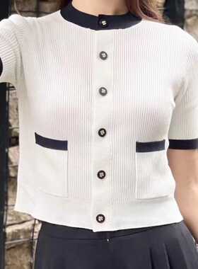 G家专柜正品2025夏季新款口袋小香风针织开衫1499226-1T50471-033