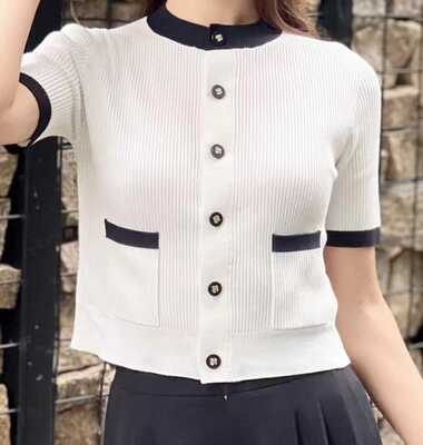 G家专柜正品2025夏季新款口袋小香风针织开衫1499226-1T50471-033