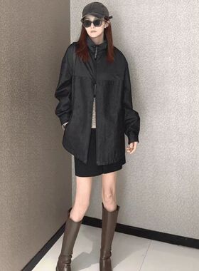 G家专柜正品2025春夏新款休闲拼接廊型牛仔外套女140037-1122711
